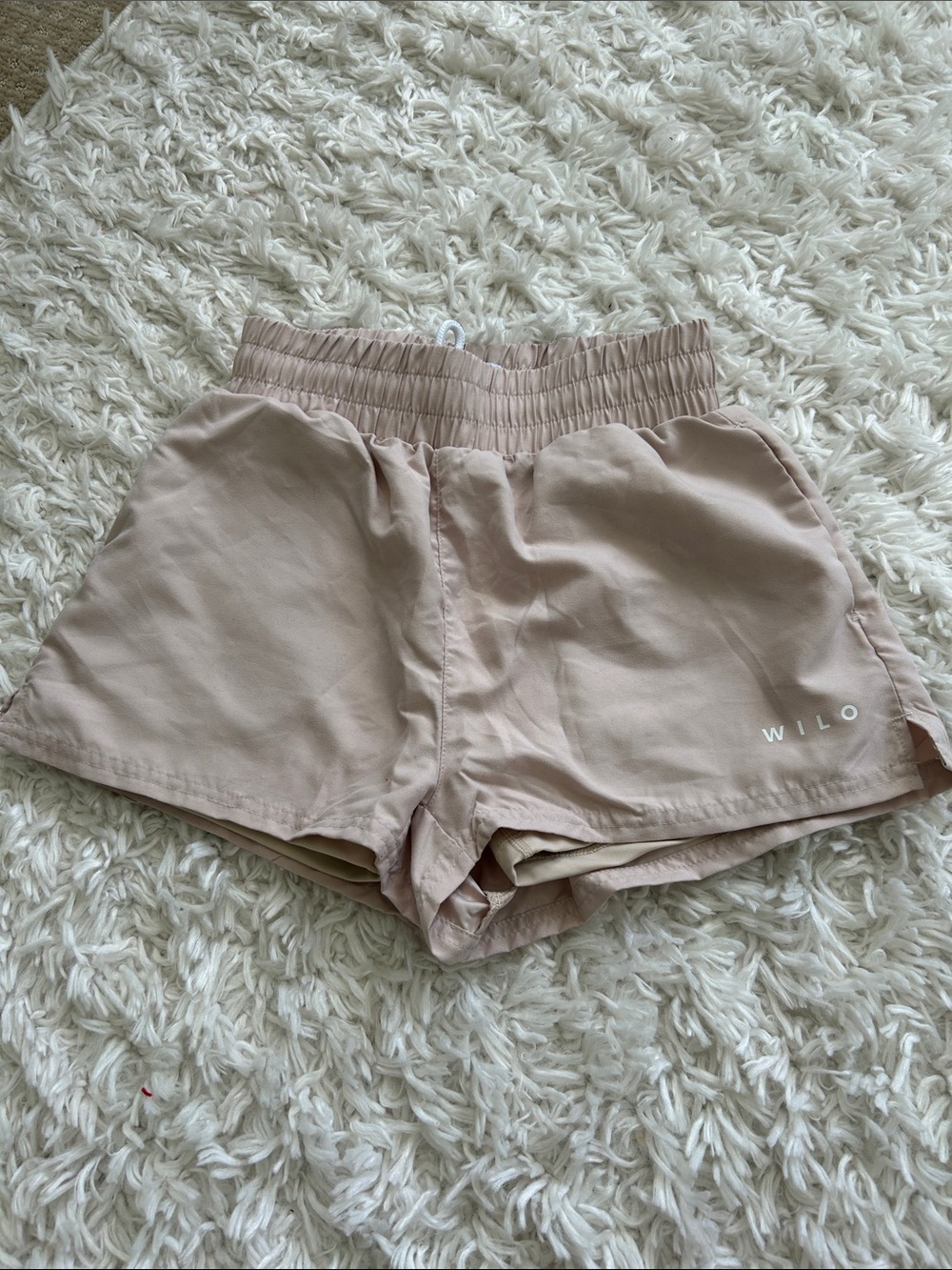 Women's Blush Athletic Shorts with Elastic Waist